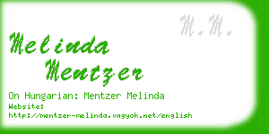 melinda mentzer business card